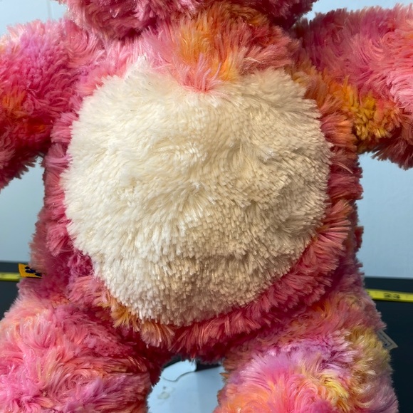 Build A Bear Endless Hugs Bright Pink Yellow Tie Dye Stuffed Animal Toy BAB 17" - Picture 4 of 13